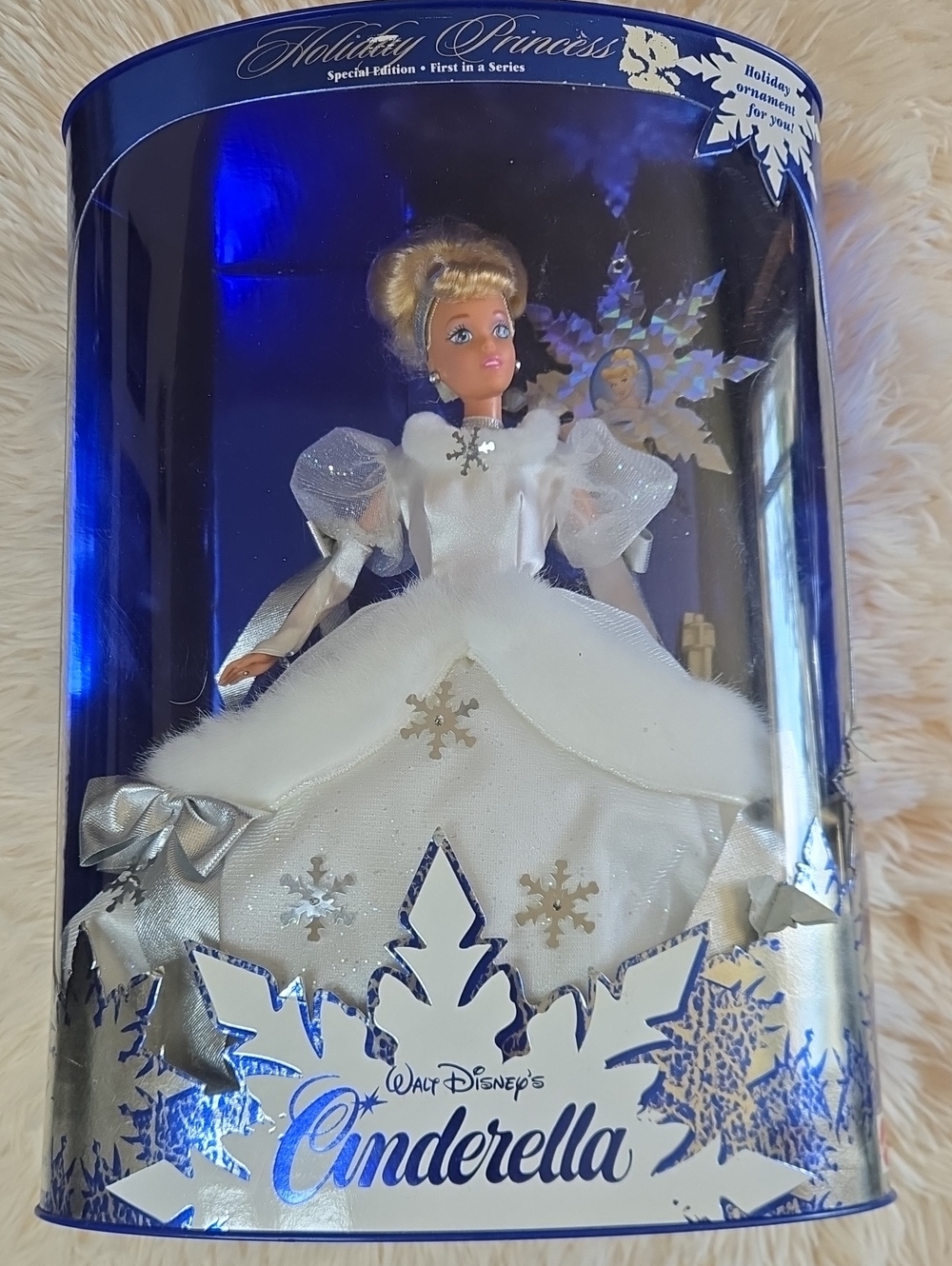 NEW Disney Barbie Cinderella Holiday Princess Doll - White & Silver